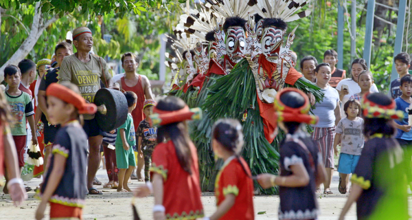 Members of the community of Long Isun celebrate their annual Hudoq festivities