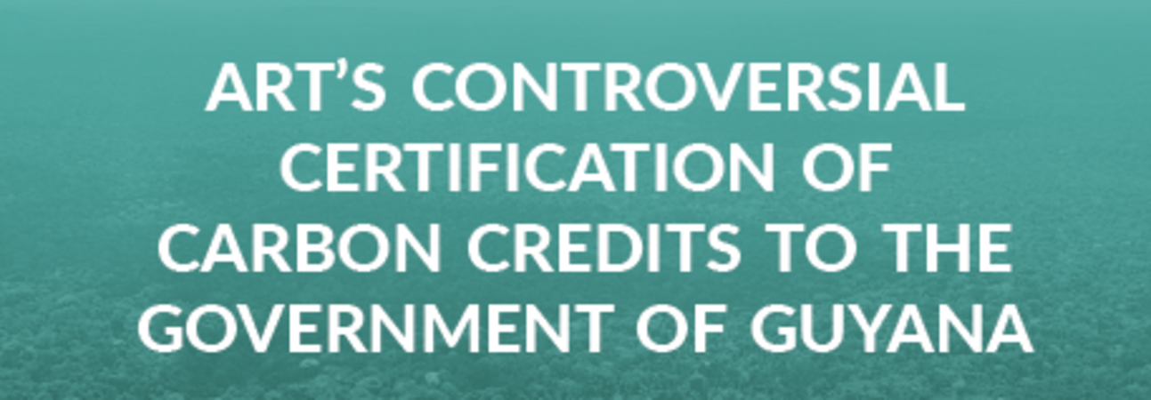 Arts Controversial Certification of Carbon Credits